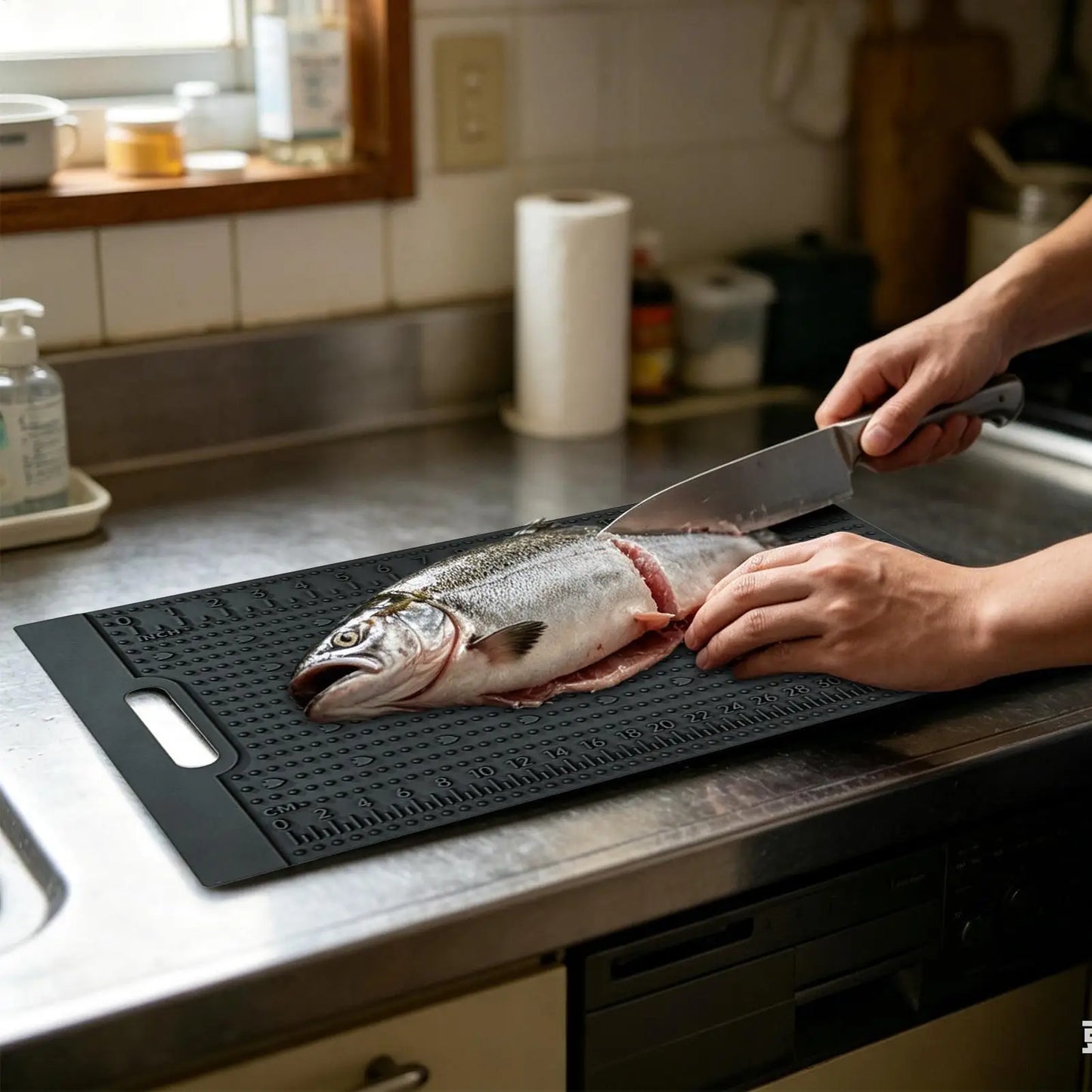 Non-Slip Fish Fillet Mat | Heavy-Duty PVC Cutting Board