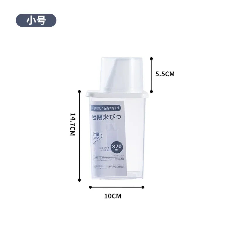 1/2Pcs Moisture-proof & Insect Proof Storage Box for Sealed Storage of Miscellaneous Grains Plastic Clear Coarse grain Oat Jar Peaceful Pleasures Health and Wellness