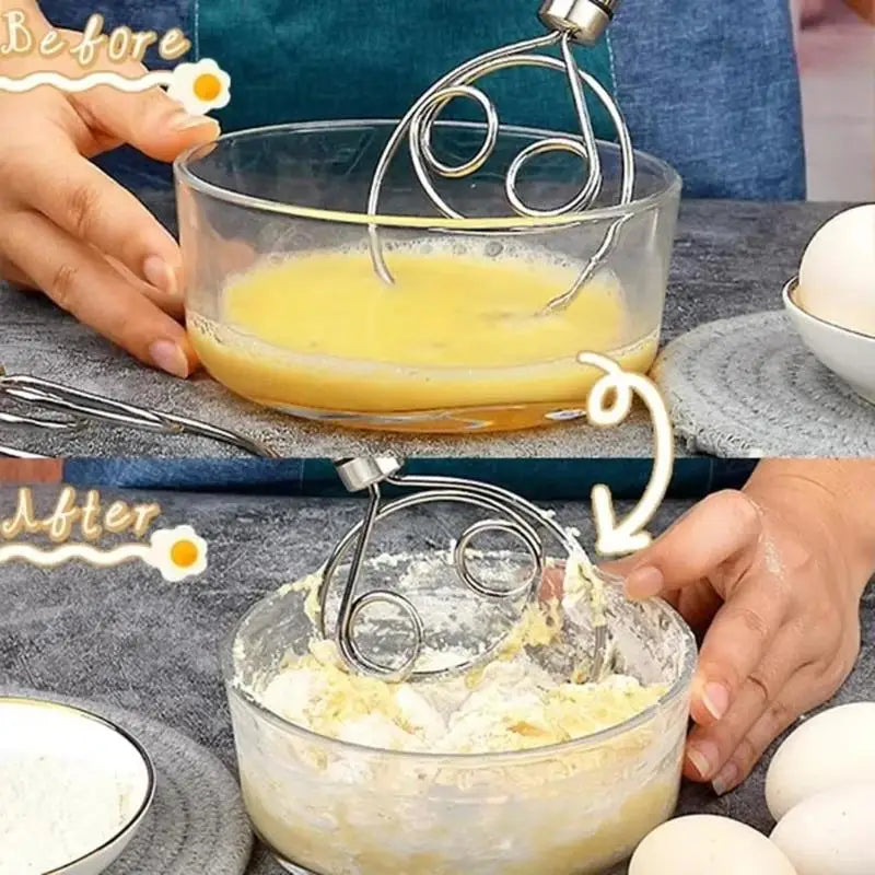 Stainless Steel Spiral Coil Whisk | Ergonomic, Dishwasher Safe