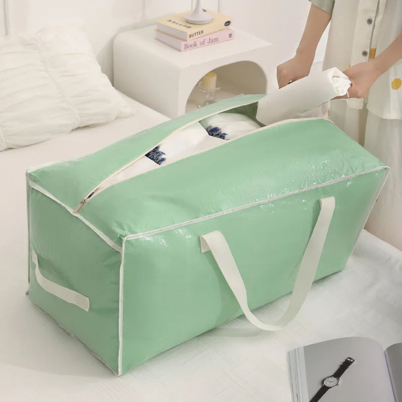 New Large Capacity Moving Home Storage Luggage Bag Foldable Handheld Car Clothing Quilt Storage Bag Toy Packing Bag Peaceful Pleasures Health and Wellness