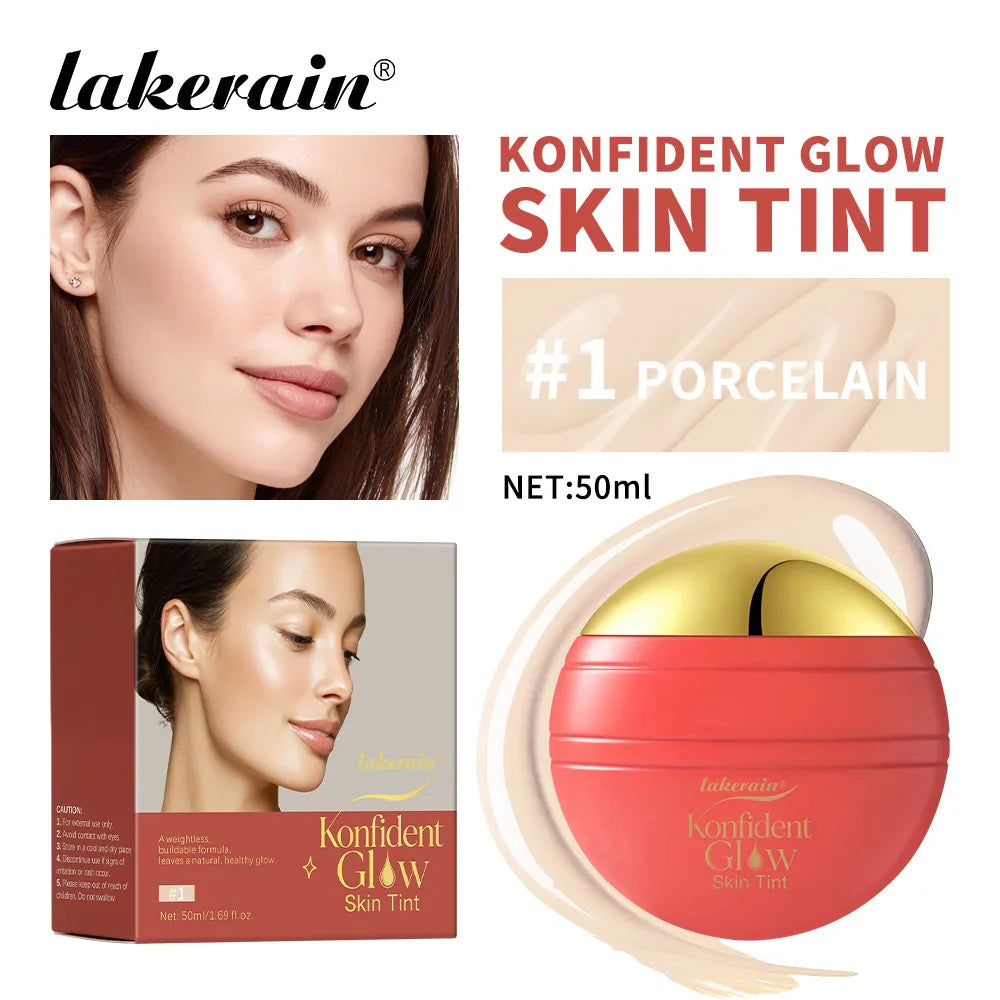 Konfident Glow Skin Tint Foundation | 6 Shades, Buildable Cover