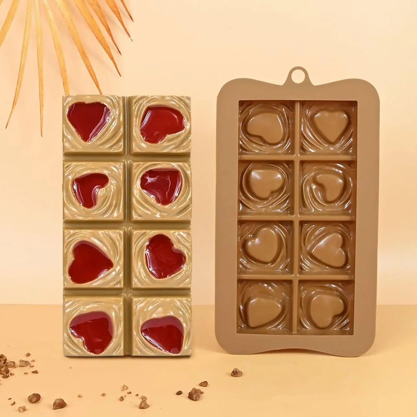 Candy Bar Molds Food Grade Non Stick Flexible Mould Silicone Chocolate Molds for Snacks Desserts Protein Energy DIY Handmade Peaceful Pleasures Health and Wellness