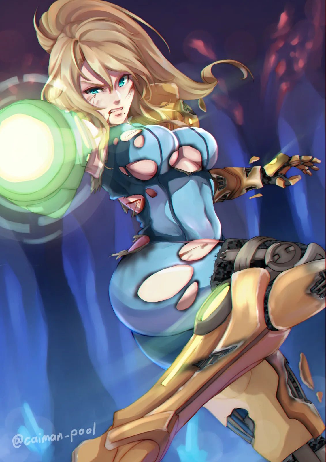 Metroid Samus Aran Canvas Wall Art Poster | Sci-Fi Game Decor