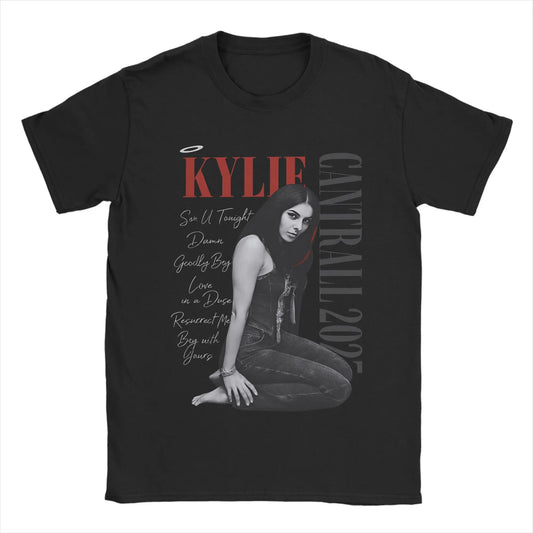 Men Kylie Cantrall T Shirts Collide Tour 2025 100% Cotton Clothing Hipster Short Sleeve Round Collar Tees Classic T-Shirt Peaceful Pleasures Health and Wellness black L
