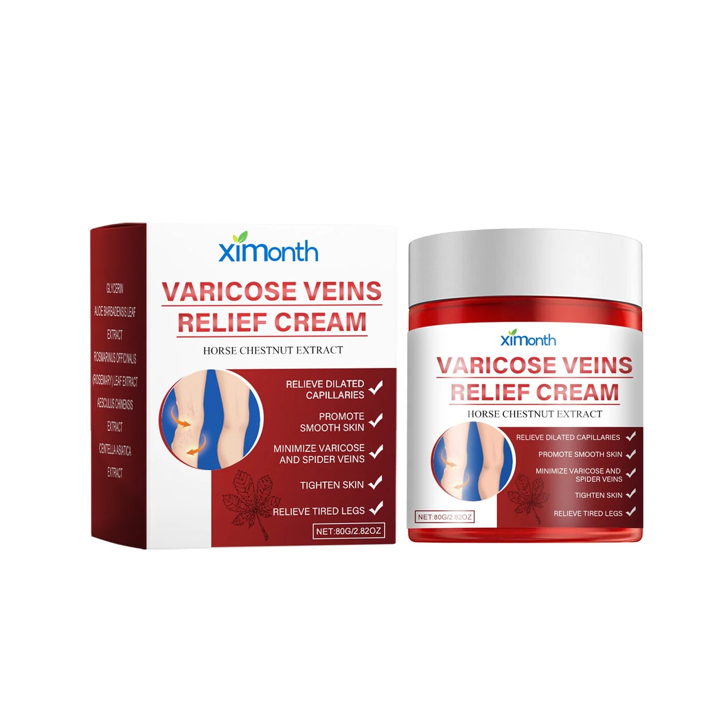 Ximonth Varicose Vein Relief Cream – Leg Swelling & Circulation