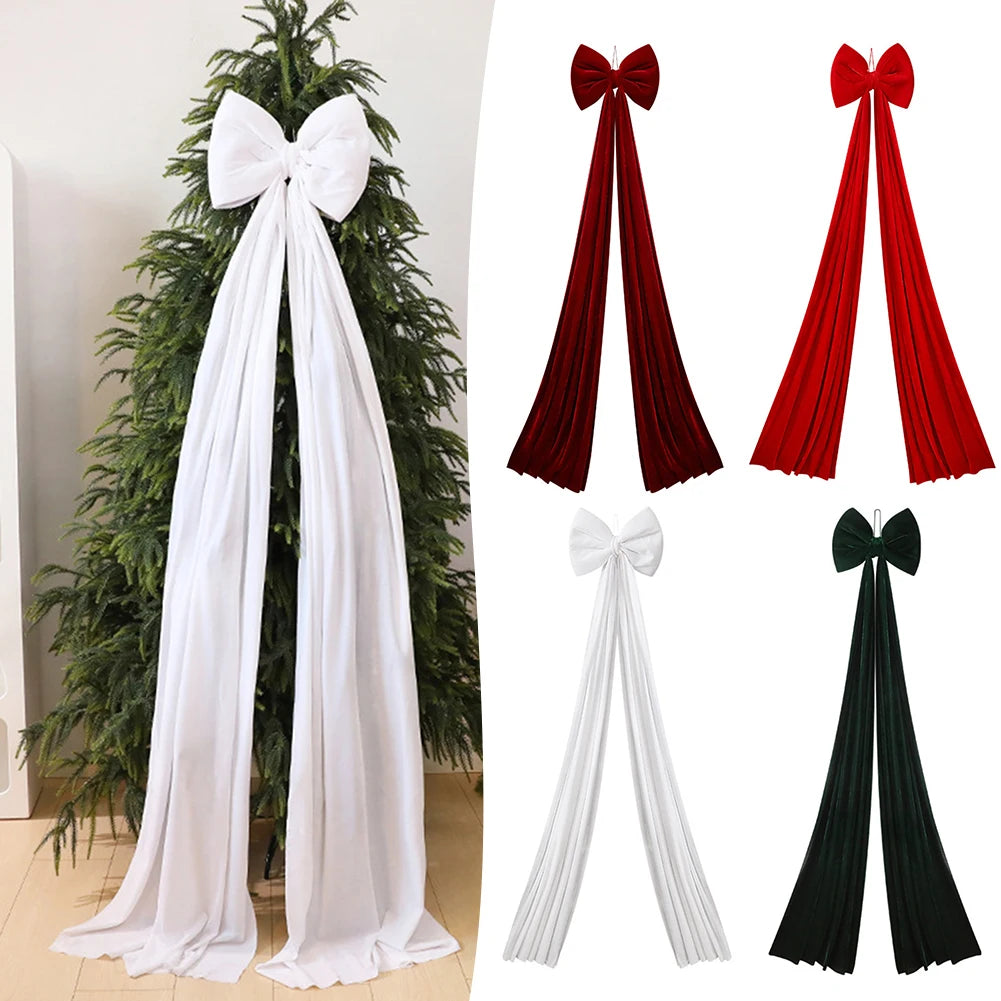 Extra Large Red Velvet Christmas Tree Topper Bow | 200cm
