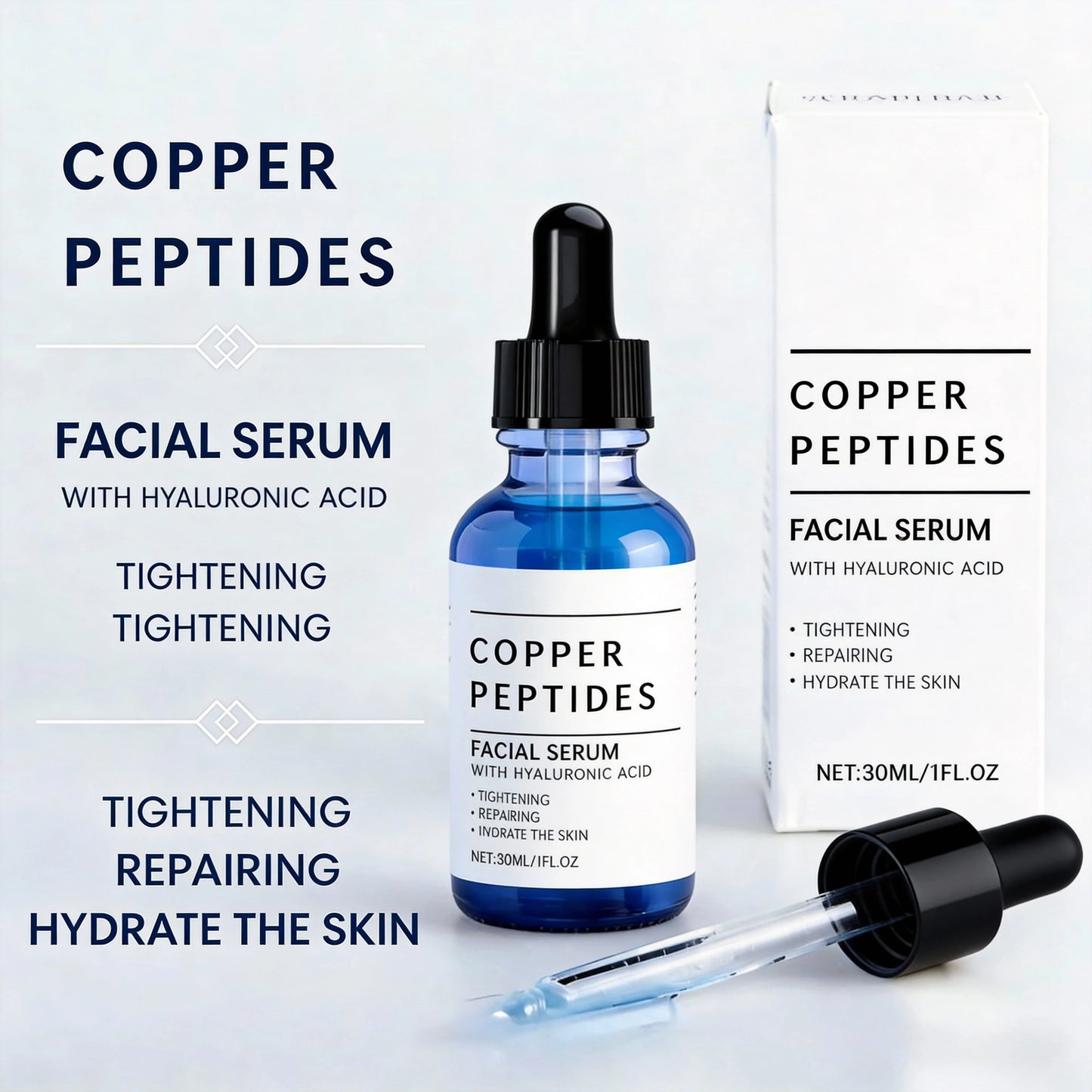 Copper Titanium Hyaluronic Acid Serum – Brightening & Hydrating