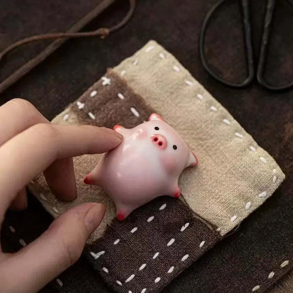Ceramic Spitting Bubble Pig Tea Making Pets Fun Lying Flat Pig Spitting Bubbles Cartoon Ceramic Cup Tea Set Decoration Peaceful Pleasures Health and Wellness
