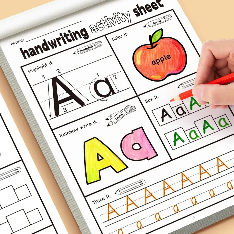 32-Page A-z Alphabet Tracing Book Interactive ABC Writing Workbook