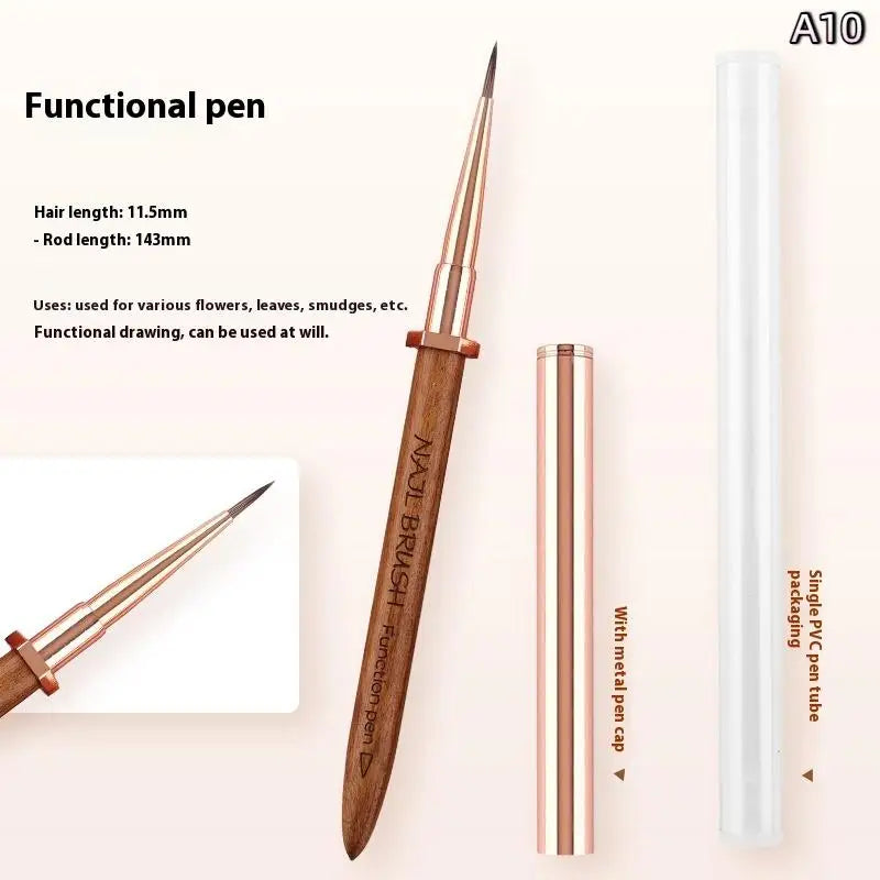 Sandalwood Nail Art Detail Brush – Manicure Painting Pen