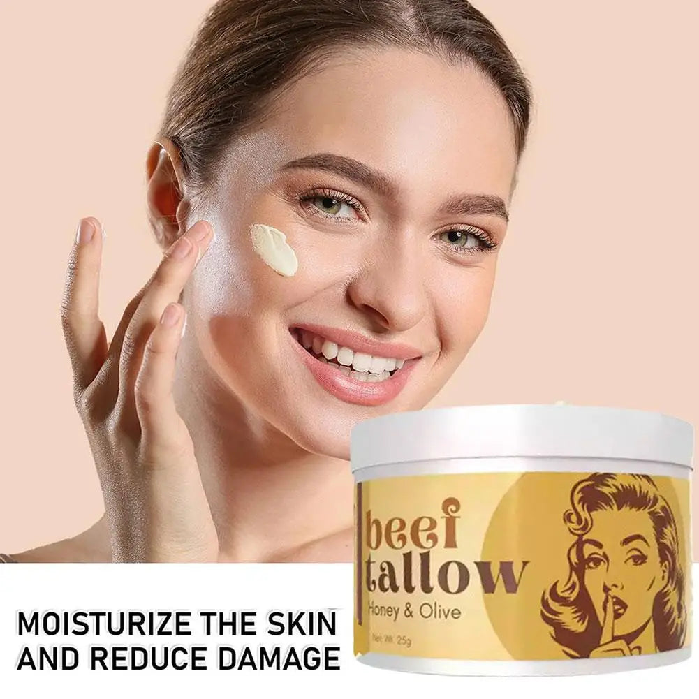 Whipped Beef Tallow & Honey Balm – 25g Natural Moisturizing Face Cream & Body Lotion, Fragrance-Free, Sensitive Skin Safe (1 or 2-Pack) Peaceful Pleasures Health and Wellness