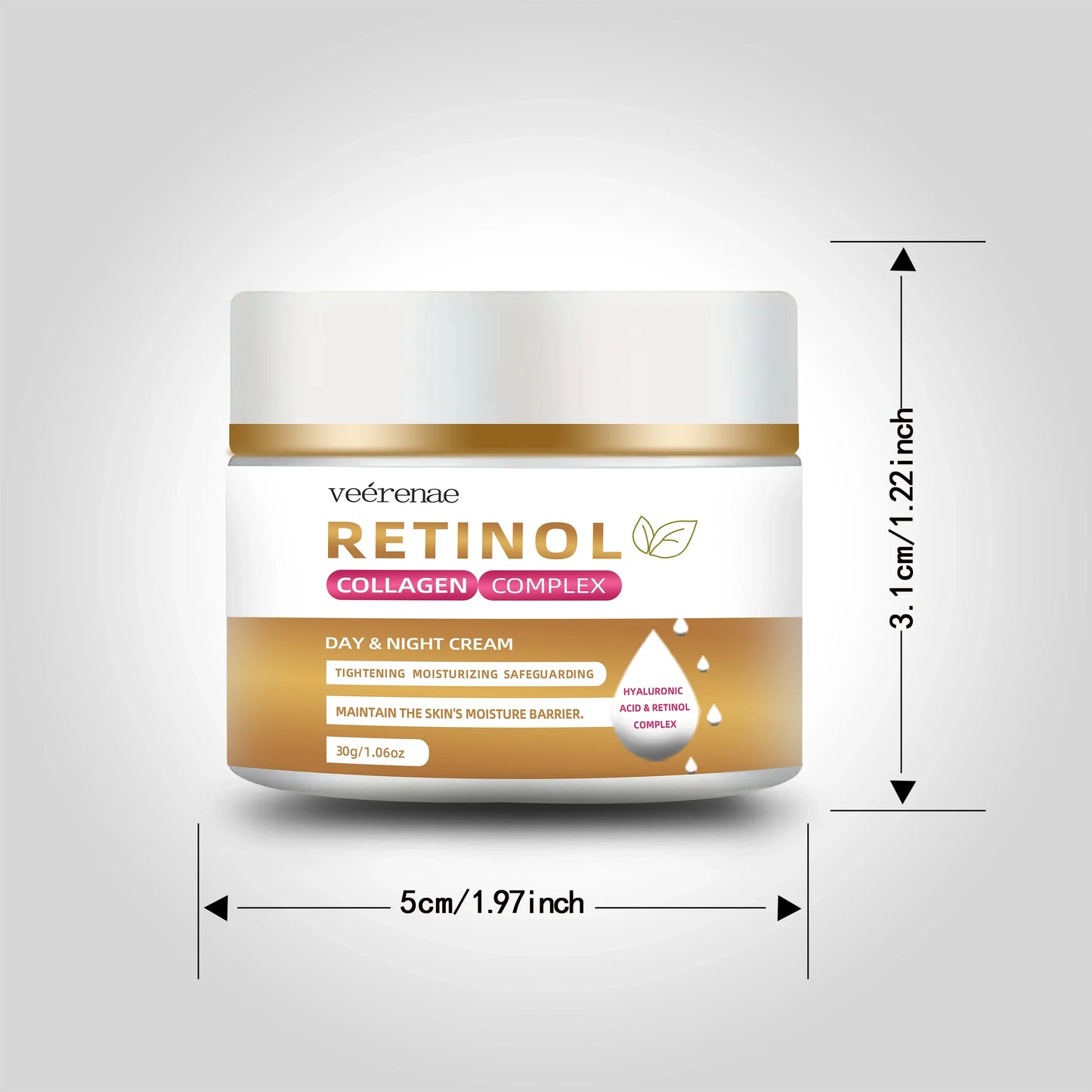 Veérenae Retinol Collagen Cream – Alcohol-Free 24H Moisturiser