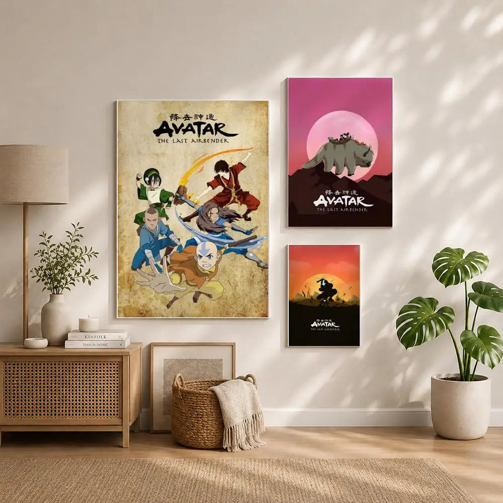 Animation A-Avatar: The Last AirbenderS Poster HD Self Adhesive Waterproof Wall Art Ideal for Home Office Dorm Bedroom Great Peaceful Pleasures Health and Wellness