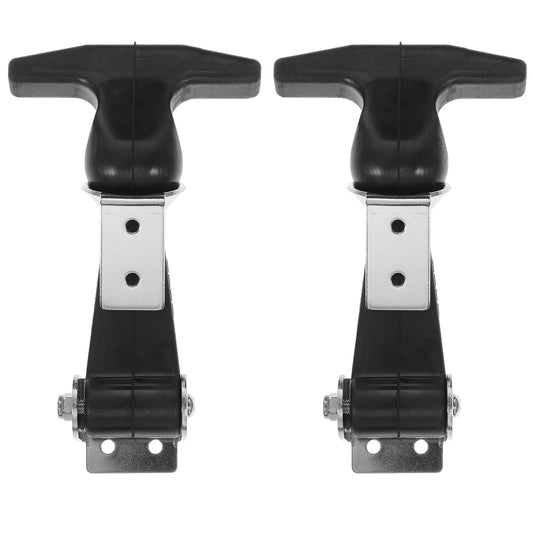 2pcs T-Handle Draw Latches Rubber Buckle Stainless Steel T-Handle Hasp Rubber Hood Catch For Cart Hood Latch Car Draw Latches Peaceful Pleasures Health and Wellness Default Title