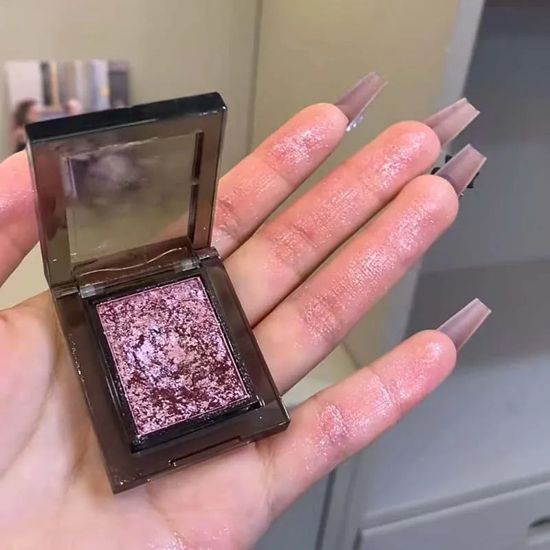 Purple Glitter Eyeshadow Shimmer Plate | Waterproof Long-Lasting