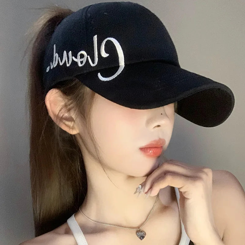 Women's Sun Hat with Ponytail Hole | Breathable Baseball Cap