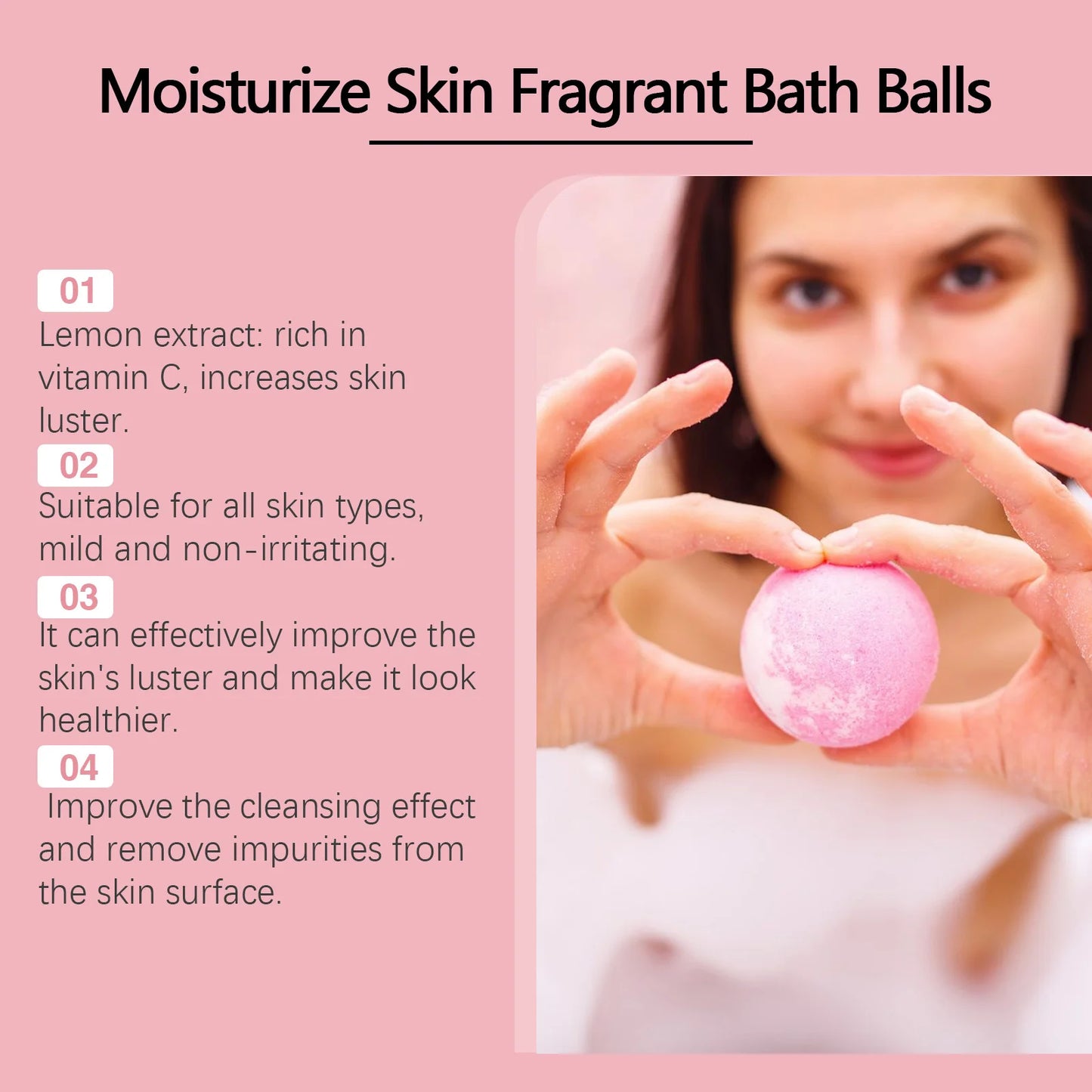 Colorful Bath Balls Moisturizing Brightening Cleansing Stress Relief Exfoliating Relaxation Soothing Fragrance Bath Balls Gift Peaceful Pleasures Health and Wellness