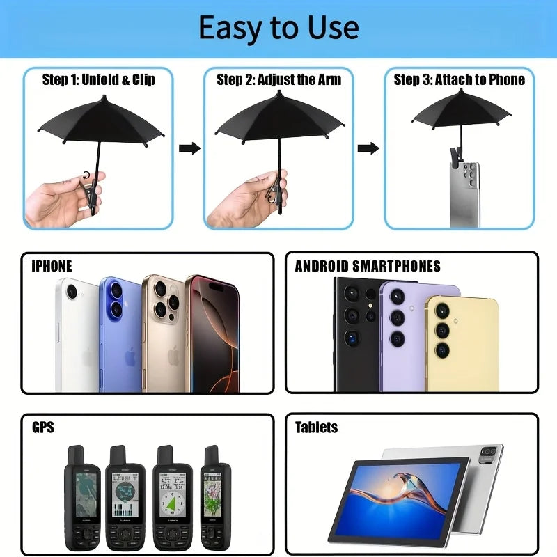 Mobile Phone Mini Sunshade Can Block Sunlight Rain Outdoor Activities