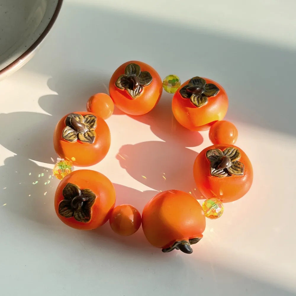Cherry Fruit Beaded Bracelet | Boho Dopamine Resin Jewelry Beaded Bracelet Peaceful Pleasures Health and Wellness Style 8