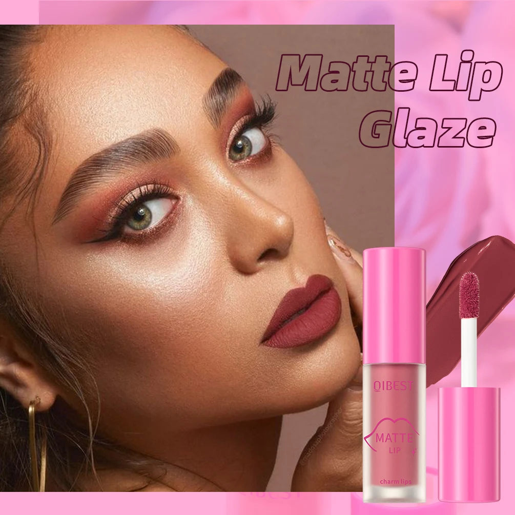 8 Colors Matte Light Liquid Lipstick Waterproof Velvet Nude Lip Gloss Sexy Red Brown Pigments Makeup Long Lasting Lipgloss Tint Peaceful Pleasures Health and Wellness