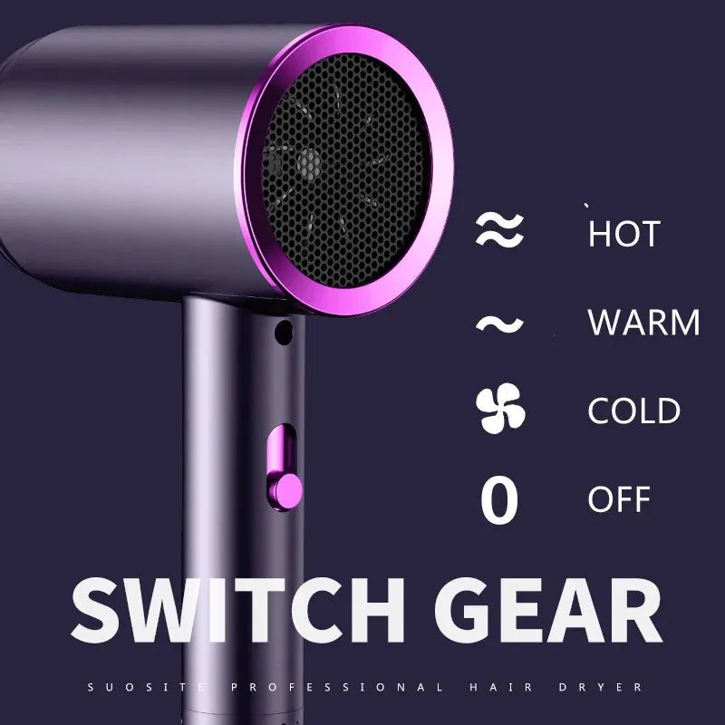 New High-Speed Hair Dryer High-Power Negative Ion Cold And Hot Ultra Silent Professional Hair Dryer For Home Hair Salons Peaceful Pleasures Health and Wellness