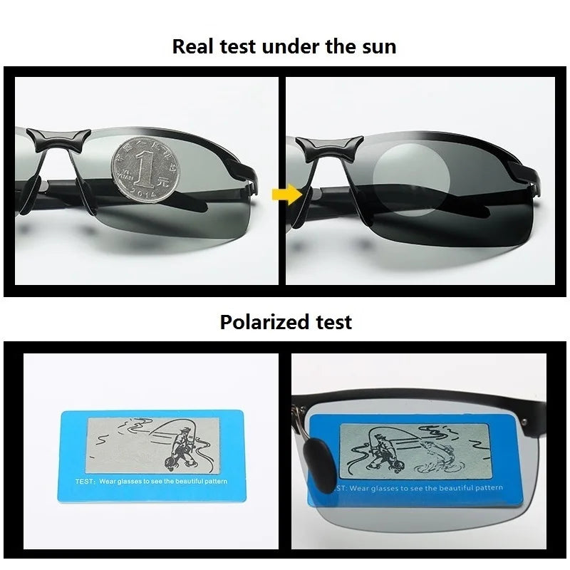 Photochromic Polarized Sunglasses – UV400 Driving & Fishing