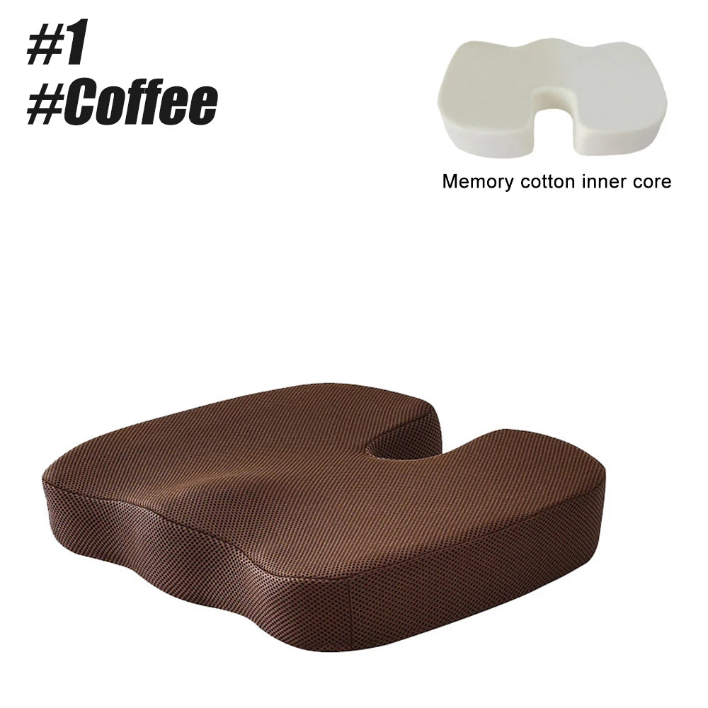 WEFITON Memory Foam Seat Cushion – Tailbone & Sciatica Relief Memory Foam Seat Cushion Peaceful Pleasures Health and Wellness 1-Coffee-1PCS