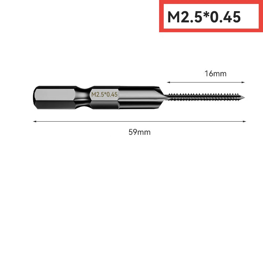 HSS 6542 Tap Drill Bit Hex Shank Thread Metric 2 5- Screw Taps Tool