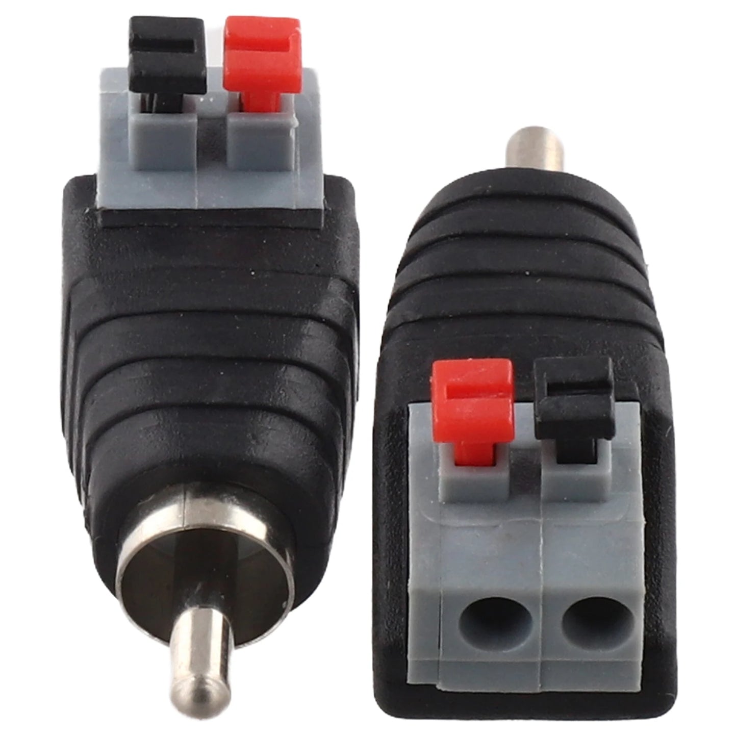 Speaker Wire V Cable Audio Male RCA Connector Adapter Quick Press
