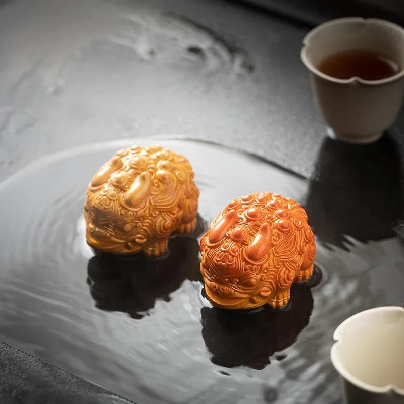 Color-changing Mini Wealure-attracting PI Xiu Tea Pet Can Be Raised with High-quality Kung Fu Tea Accessories Tabletop Ornaments Peaceful Pleasures Health and Wellness