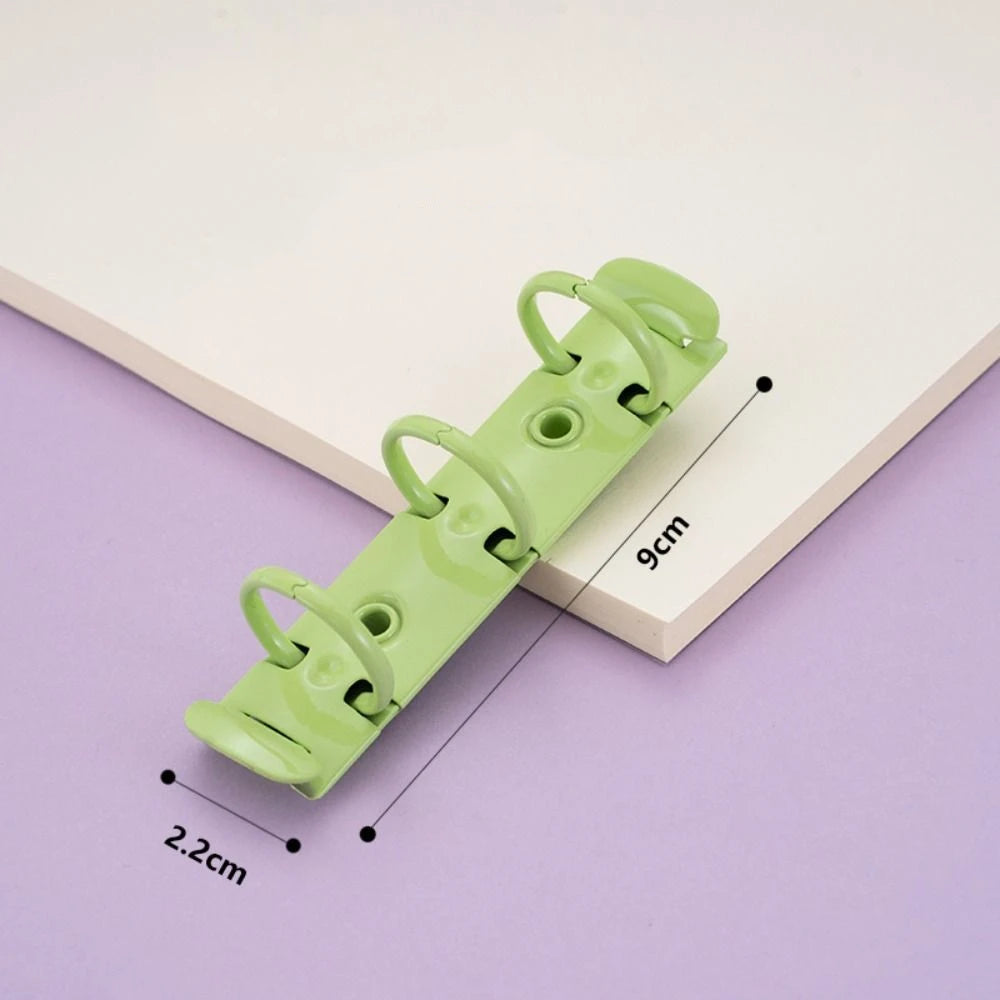 Colorful Detachable Metal Spiral Rings Binder Clip High Quality Diary A8 Paper Binder Clips DIY Album Loose Leaf Ring Office Peaceful Pleasures Health and Wellness Green-1PC