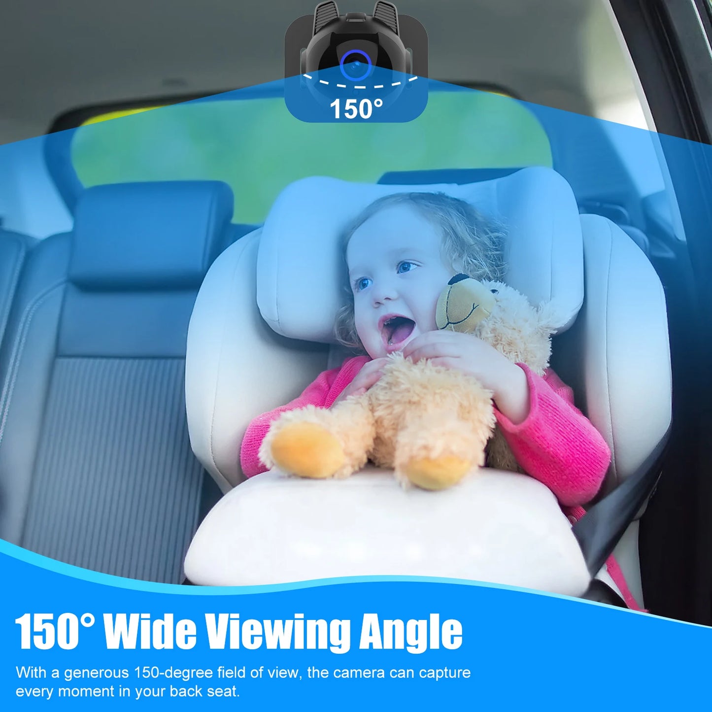 Baby Car Mirror 4 3 Night Vision Function Display 1080P Safety Seat
