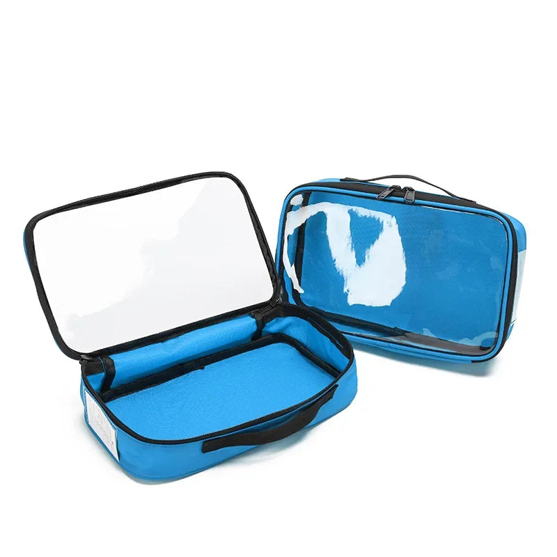 First Aid Kit Pouch Home Medicine Storage Bag Suitable For Outdoor Travel Medical Bag Home Rescue Emergency Survival Kit Peaceful Pleasures Health and Wellness Blue L
