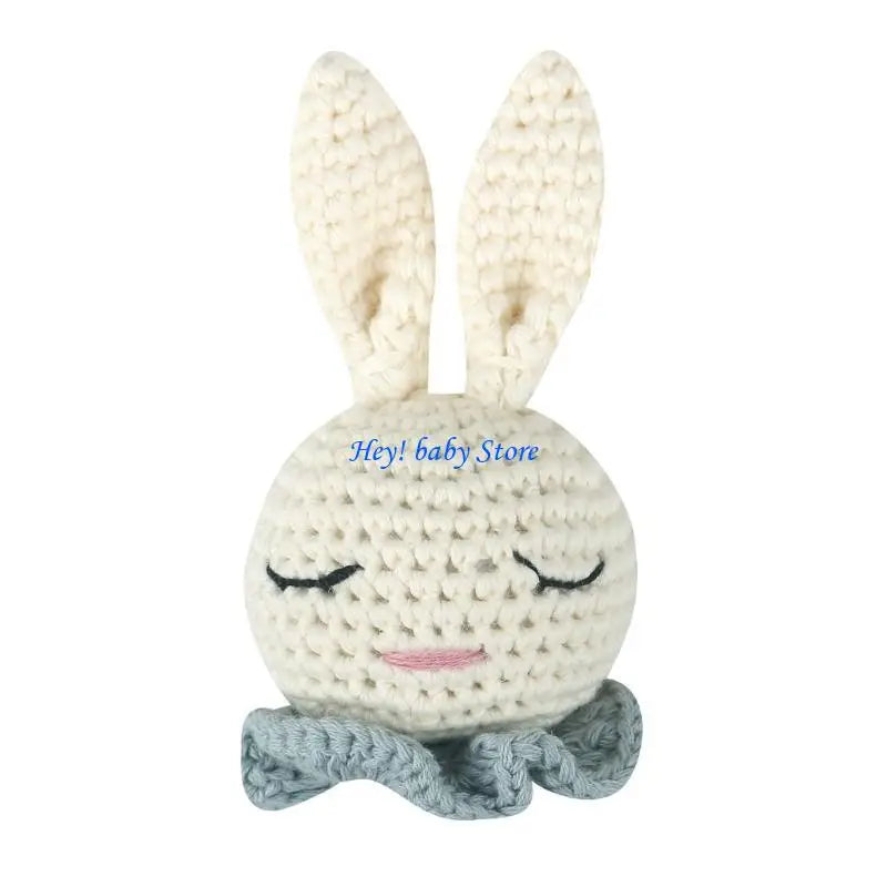 Crochet Rabbit Pacifier Chain Clip Baby Teething Toy DIY