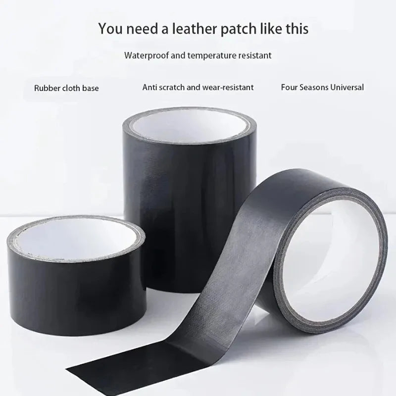 Black Leather Repair Tape – Adhesive Sofa & Seat Fix
