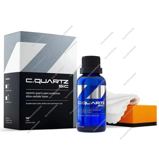 For CAR CQUARTZ SiC 30ml Kit Car Ceramic Coating Finish Quartz Based Nanotechnology Bonds To Paint Glass Metal and Plastic Peaceful Pleasures Health and Wellness 50ml set
