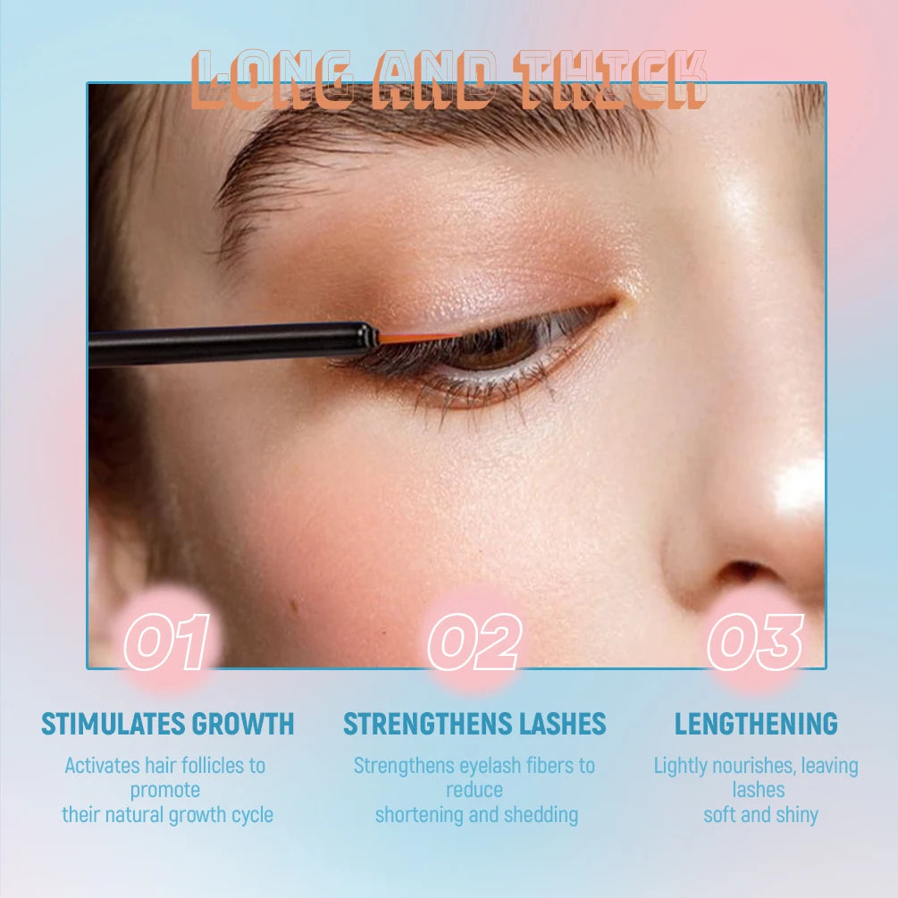QIBEST Fast Eyelash Growth Serum Natural Eyebrow Eyelash Volume Thicker Lengthening Lashes Mascara Extension Eyelash Brow Serum Peaceful Pleasures Health and Wellness