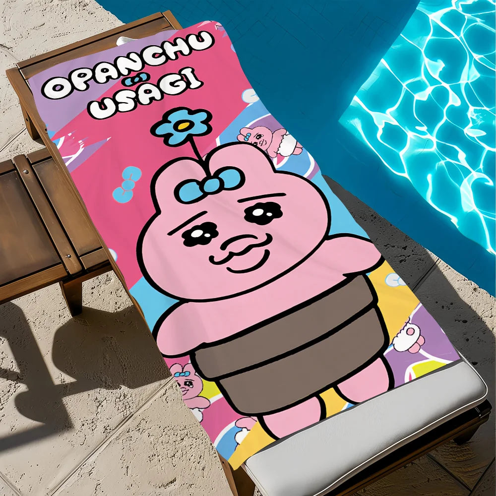 Anime Rabbit Quick-Dry Beach Towel | Soft Pool & Travel Towel Quick-Dry Beach Towel Peaceful Pleasures Health and Wellness z3 STJ90x180CM