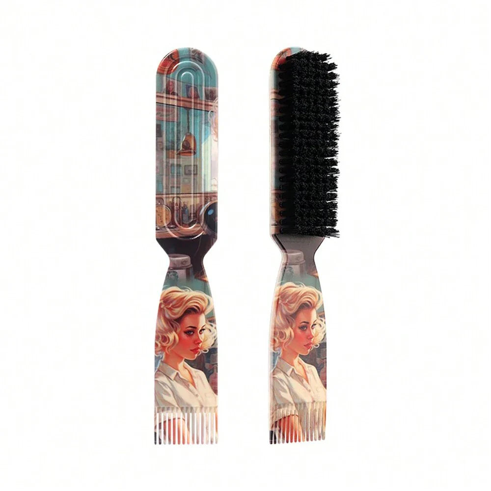 Retro Print Anti-Static Hair Comb – Men's Styling & Detangling