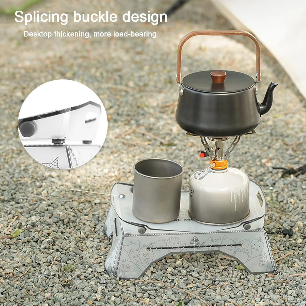 Portable Foldable Mini Camping Table Ultralight Outdoor Camping Table Tray Folding Tableware Hiking Equipment Cooking Supplies Peaceful Pleasures Health and Wellness