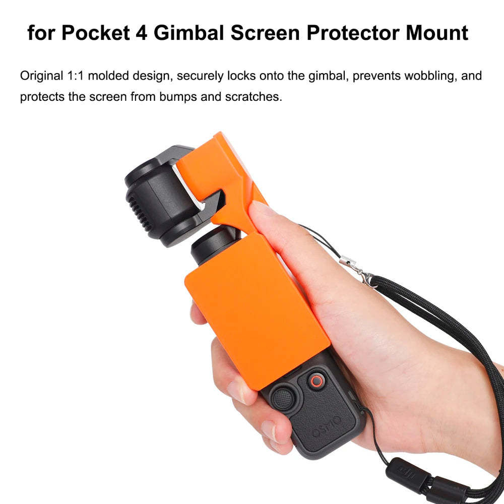 Screen Gimbal Clip For DJI Pocket 4 1:1 Precision Mold Anti Shake Scratch Guard Lightweight 15g Anti Loss Strap Included Peaceful Pleasures Health and Wellness