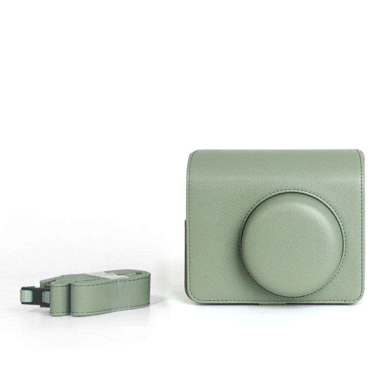 Retro Camera Bag for Instax Wide 400 with Shoulder Strap PU Leather Cover Protective Camera Case Peaceful Pleasures Health and Wellness