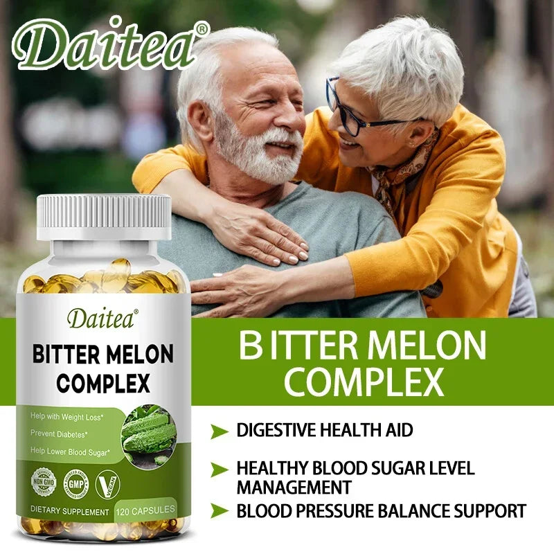 Natural bitter melon extract capsules help lower blood sugar, prevent heatstroke, and supplement daily multivitamins to burn fat Peaceful Pleasures Health and Wellness