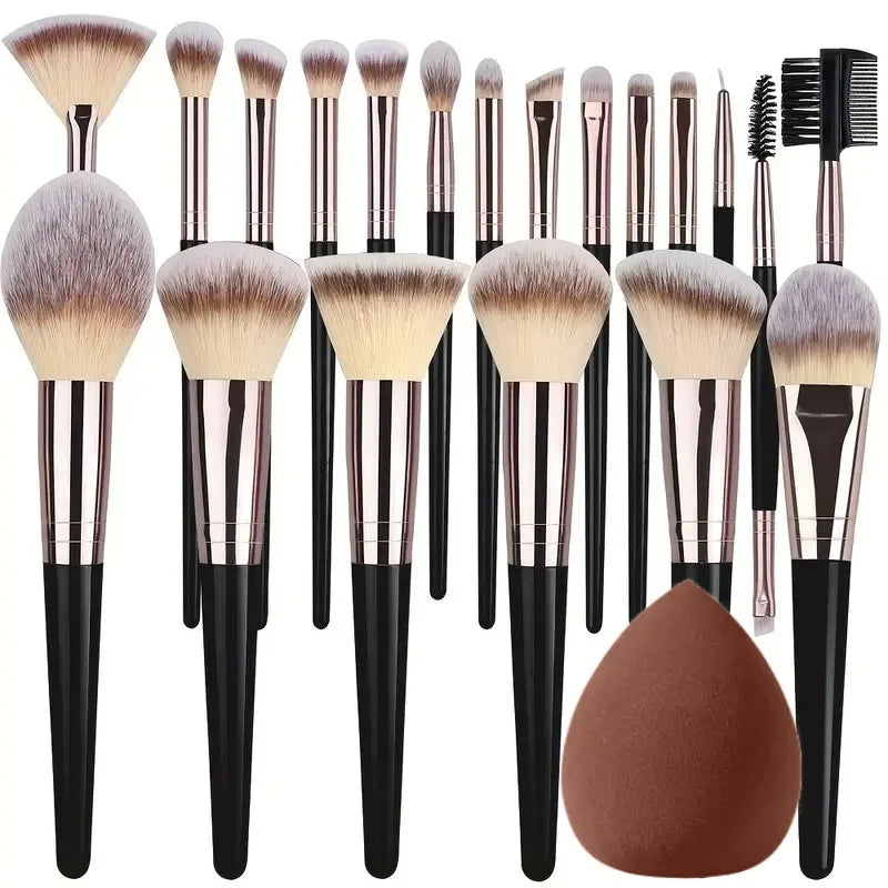 RUNTOIN Makeup Brush Set 3–20 Pcs | Soft Fluffy Beauty Brushes