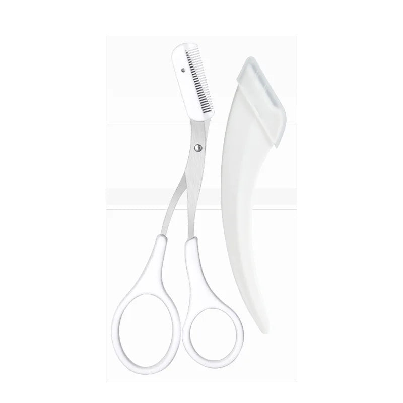 Professional Eyebrow Trimming Kit – Scissors & Razor Blades