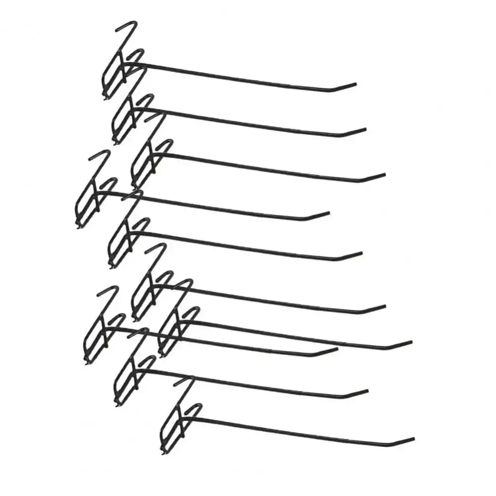 10-Pack Metal Mesh Panel Hooks | Reusable Grid Storage Hooks