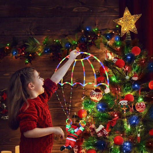 Santa Claus Parachute Christmas Lights | Indoor & Outdoor Christmas Parachute Lights Peaceful Pleasures Health and Wellness