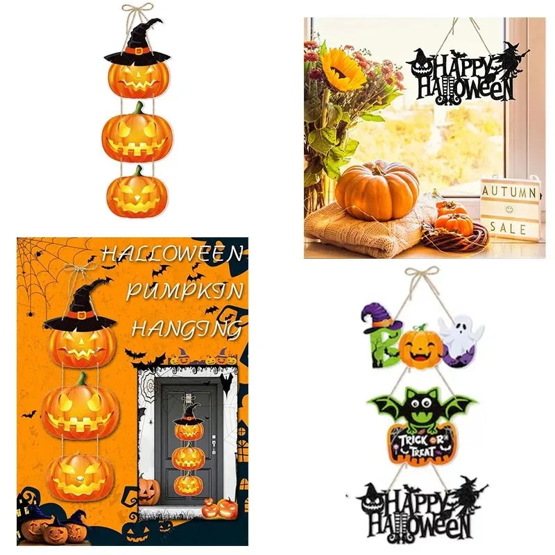 Halloween Pumpkin Bat Ghost Door Hanger Party Decoration