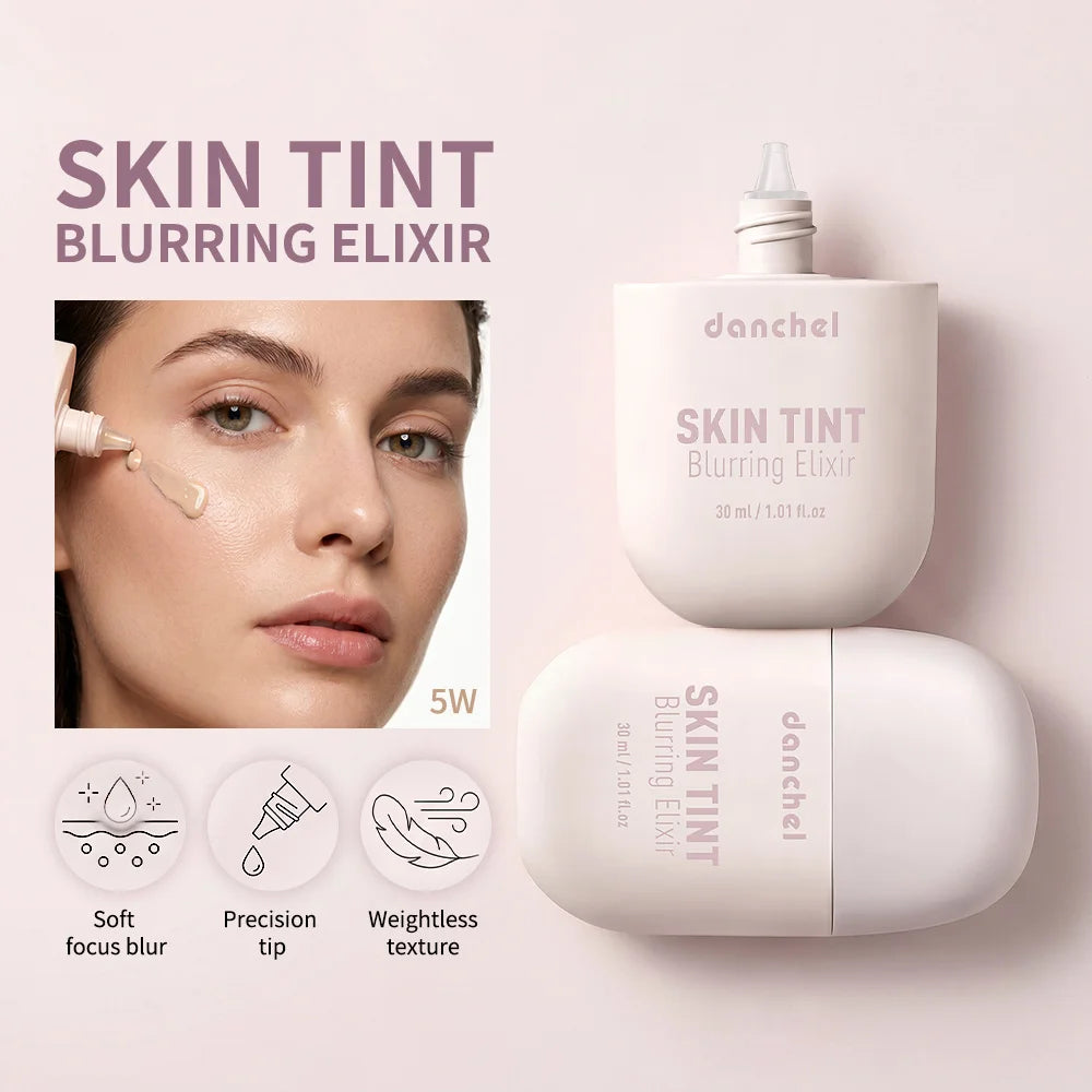 Skin Tint Blurring Elixir Foundation 24 Colors Concealer Blur Pores Fine Lines Long Lasting Hydrating Makeup For All Skin Tone Peaceful Pleasures Health and Wellness