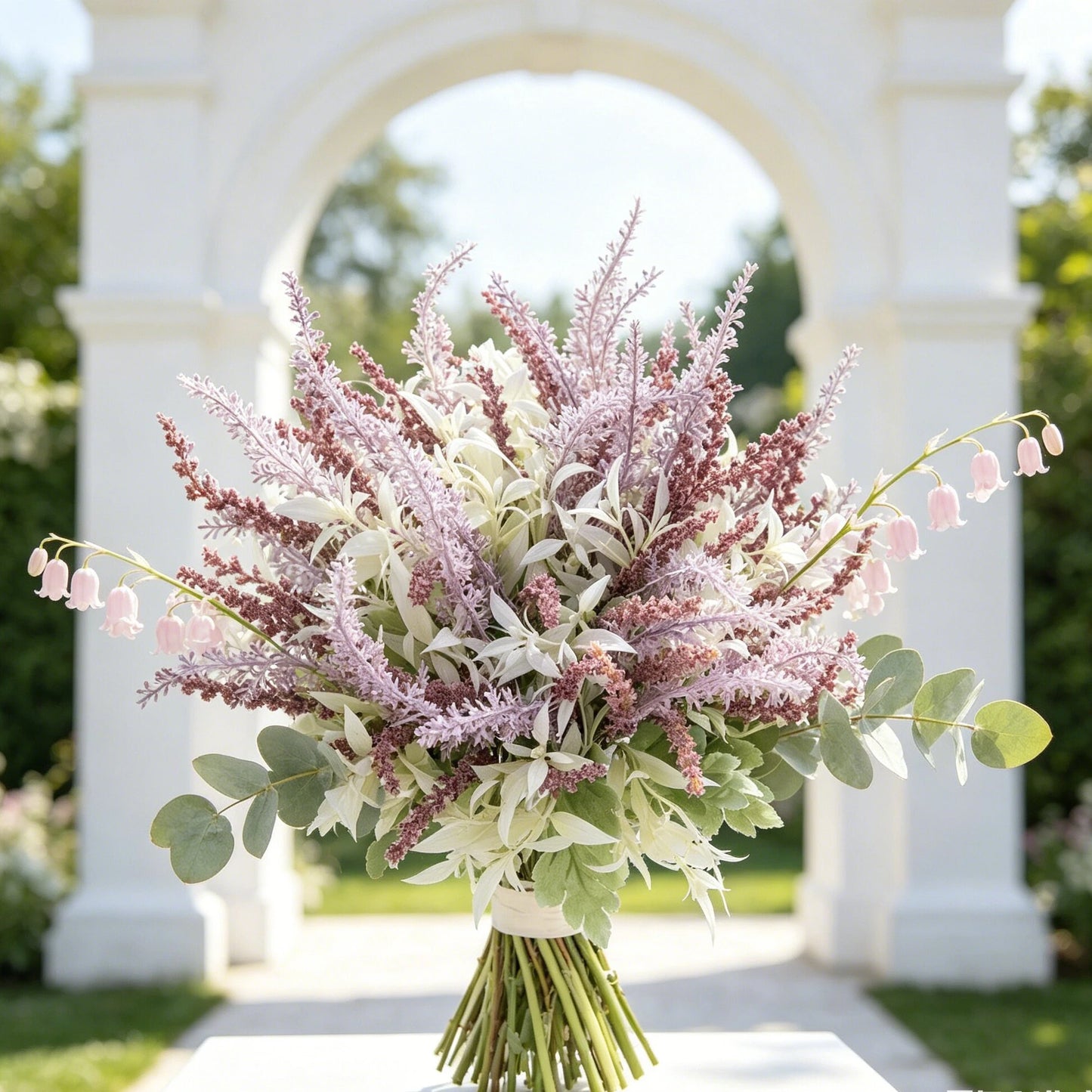 Artificial Lavender Gypsophila Bouquet – Wedding & Home Decor